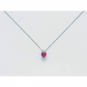 COLLANA MILUNA RUBINO In Oro Bianco 18 KT 750%/1000 CLD4275 - 1