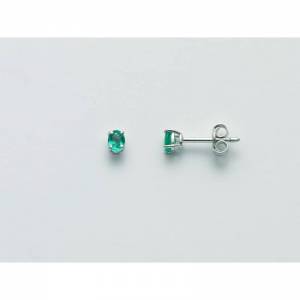 ORECCHINI MILUNA SMERALDO In Oro Bianco 18 KT 750%/1000 ERD2508 - 1