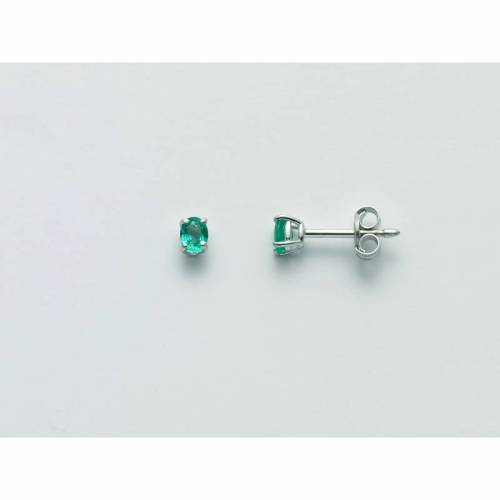 ORECCHINI MILUNA SMERALDO In Oro Bianco 18 KT 750%/1000 ERD2508 - 1