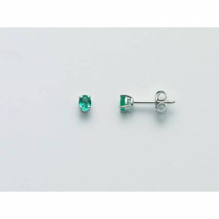 ORECCHINI MILUNA SMERALDO In Oro Bianco 18 KT 750%/1000 ERD2508 - 1