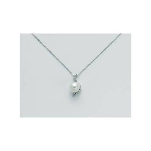 COLLANA MILUNA PERLA E DIAMANTE In Oro 9 Karati 375%/1000 PCL5859X - 1