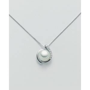 COLLANA MILUNA PERLA E DIAMANTI In Oro 9 Karati 375%/1000 PCL5172X - 1