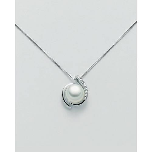 COLLANA MILUNA PERLA E DIAMANTI In Oro 9 Karati 375%/1000 PCL5172X - 1