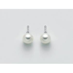 ORECCHINI MILUNA PERLE E DIAMANTI In Oro 9 Karati 375%/1000 PER2304X - 1