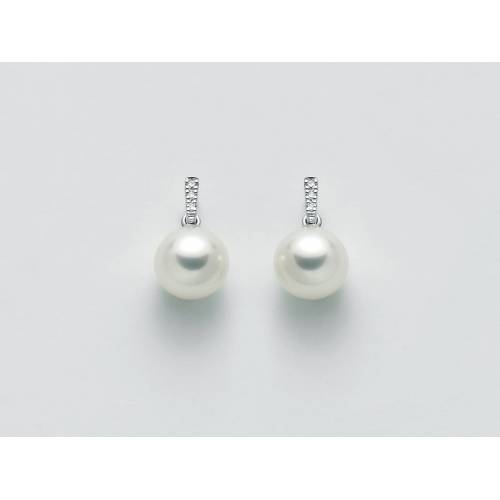 ORECCHINI MILUNA PERLE E DIAMANTI In Oro 9 Karati 375%/1000 PER2304X - 1