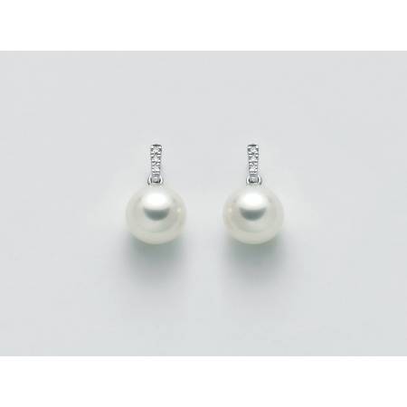 ORECCHINI MILUNA PERLE E DIAMANTI In Oro 9 Karati 375%/1000 PER2304X - 1