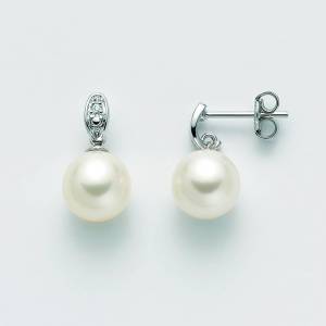 ORECCHINI MILUNA PERLE E DIAMANTI In Oro 9 Karati 375%/1000 PER2352X - 1
