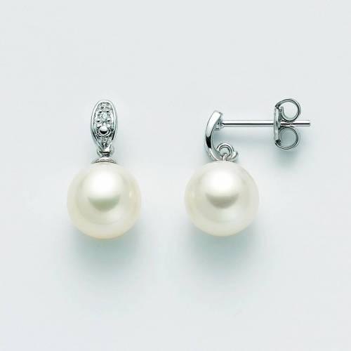 ORECCHINI MILUNA PERLE E DIAMANTI In Oro 9 Karati 375%/1000 PER2352X - 1