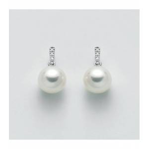 ORECCHINI MILUNA PERLE E DIAMANTI In Oro 18 Karati 750%/1000 PER2304 - 1