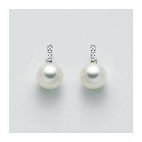 ORECCHINI MILUNA PERLE E DIAMANTI In Oro 18 Karati 750%/1000 PER2304 - 1