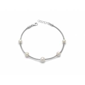 BRACCIALE DI PERLE MILUNA COLLEZIONE MISS ITALIA IN ARGENTO 925% PBR2830 - 1