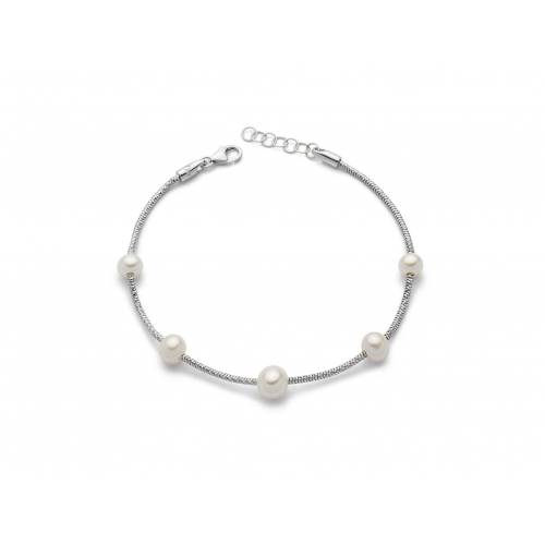 BRACCIALE DI PERLE MILUNA COLLEZIONE MISS ITALIA IN ARGENTO 925% PBR2830 - 1