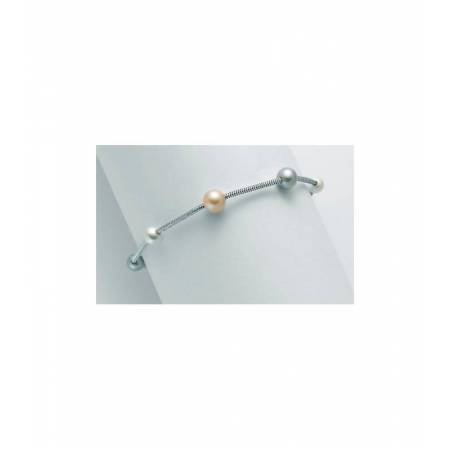 BRACCIALE DI PERLE MILUNA COLLEZIONE MISS ITALIA IN ARGENTO 925% PERLE MULTICOLOR PBR2831 - 2