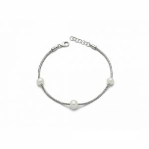 BRACCIALE DI PERLE MILUNA COLLEZIONE MISS ITALIA IN ARGENTO 925% PBR2829 - 1