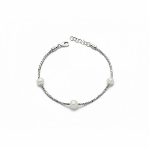BRACCIALE DI PERLE MILUNA COLLEZIONE MISS ITALIA IN ARGENTO 925% PBR2829 - 1