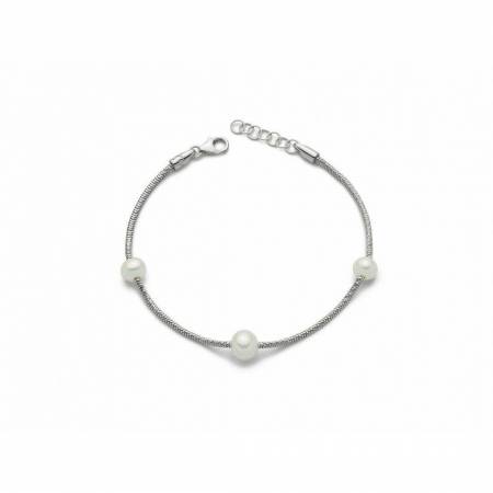 BRACCIALE DI PERLE MILUNA COLLEZIONE MISS ITALIA IN ARGENTO 925% PBR2829 - 1