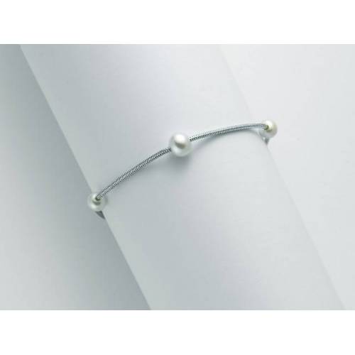 BRACCIALE DI PERLE MILUNA COLLEZIONE MISS ITALIA IN ARGENTO 925% PBR2829 - 2