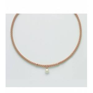 COLLANA CON PERLA MILUNA COLLEZIONE MISS ITALIA IN ARGENTO ROSATO 925% PCL5833R - 1