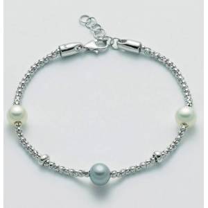 BRACCIALE DI PERLE MILUNA COLLEZIONE MISS ITALIA IN ARGENTO 925% PBR2990 - 1