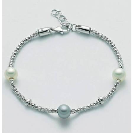 BRACCIALE DI PERLE MILUNA COLLEZIONE MISS ITALIA IN ARGENTO 925% PBR2990 - 1
