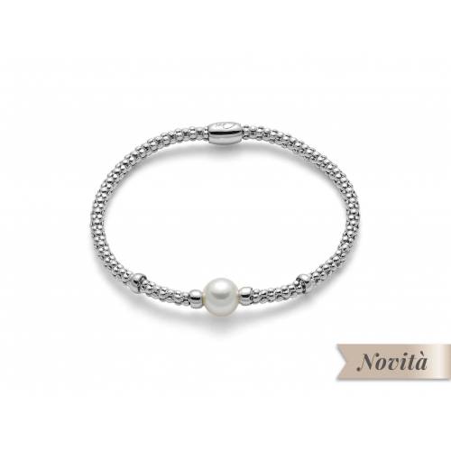 BRACCIALE DI PERLE MILUNA COLLEZIONE MISS ITALIA IN ARGENTO 925% PBR2992-M - 1