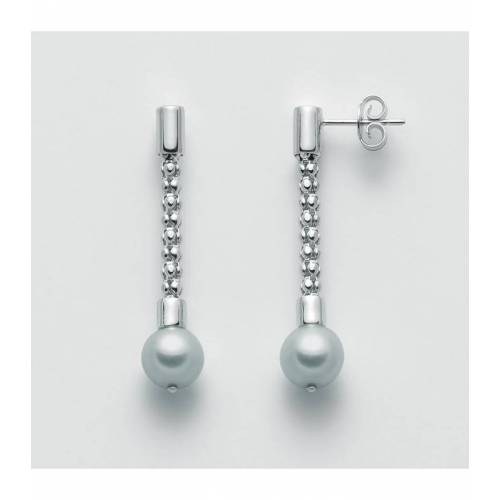 ORECCHINI DI PERLE MILUNA COLLEZIONE MISS ITALIA IN ARGENTO 925% PER2410 - 1