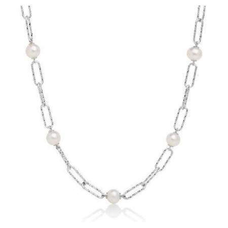 COLLANA DI PERLE MILUNA COLLEZIONE MISS ITALIA IN ARGENTO 925% PCL6066 - 1