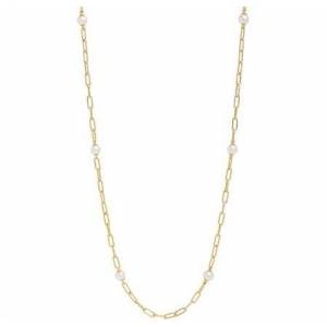 COLLANA DI PERLE LUNGA MILUNA COLLEZIONE MISS ITALIA IN ARGENTO DORATO 925% PCL6073G - 1