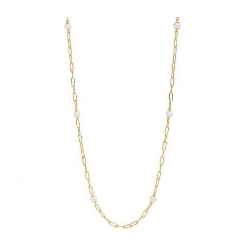 COLLANA DI PERLE LUNGA MILUNA COLLEZIONE MISS ITALIA IN ARGENTO DORATO 925% PCL6073G - 1