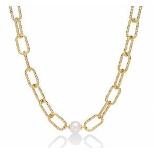 COLLANA CON PERLA MILUNA COLLEZIONE MISS ITALIA IN ARGENTO DORATO 925% PCL6070G - 1