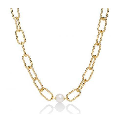 COLLANA CON PERLA MILUNA COLLEZIONE MISS ITALIA IN ARGENTO DORATO 925% PCL6070G - 1