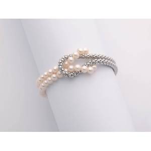 BRACCIALE DI PERLE MILUNA IN ARGENTO 925% PBR3178V - 1