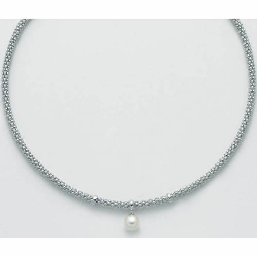 COLLANA CON PERLA MILUNA COLLEZIONE MISS ITALIA IN ARGENTO 925% PCL5833B - 1