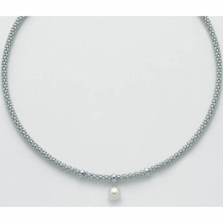 COLLANA CON PERLA MILUNA COLLEZIONE MISS ITALIA IN ARGENTO 925% PCL5833B - 1