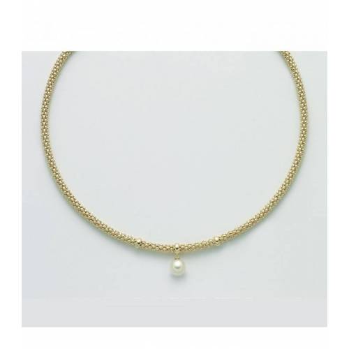 COLLANA CON PERLA MILUNA COLLEZIONE MISS ITALIA IN ARGENTO DORATO 925% PCL5833G - 1