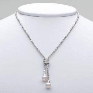 COLLANA CON PERLE MILUNA IN ARGENTO 925% E TOPAZI PCL6061 - 1