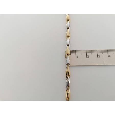 COLLANA Uomo Donna In ORO 18 Carati 750% COLLIER CATENA Giallo Bianco Girocollo - 3