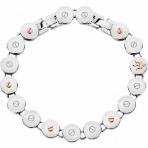 BRACCIALE MASERATI Uomo ACCIAIO Argento Oro Rosa JEWELS Maglia Catena JM419ARZ03 - 1