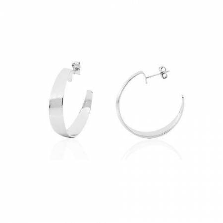 ORECCHINI UNOAERRE Donna SEMI-CERCHIO Comma Placcato In Argento BRONZO Argentato - 1