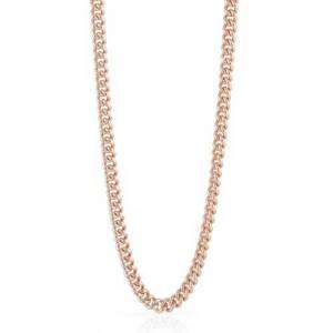 COLLANA UNOAERRE Donna Lunga Catena GRUMETTA Mini Placcato Oro 24K BRONZO Rosa - 1