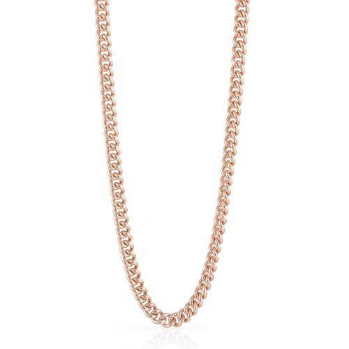 COLLANA UNOAERRE Donna Lunga Catena GRUMETTA Mini Placcato Oro 24K BRONZO Rosa - 1