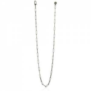 COLLANA UNOAERRE Donna Catena Paper Clip Placcato Argento 925% BRONZO Argentato - 1
