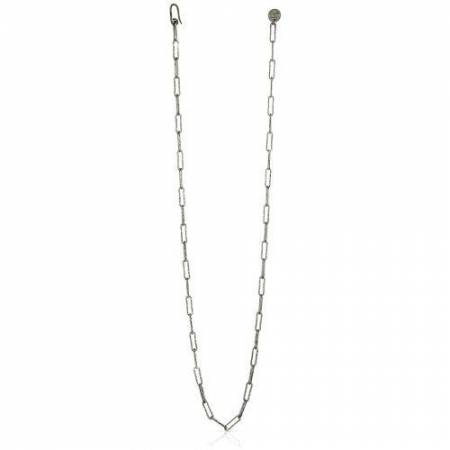 COLLANA UNOAERRE Donna Catena Paper Clip Placcato Argento 925% BRONZO Argentato - 1