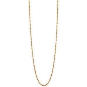 UNOAERRE COLLANA LUNGA CATENA CORDA AD UN FILO OTTONE DORATO PLACCATO IN ORO - 1