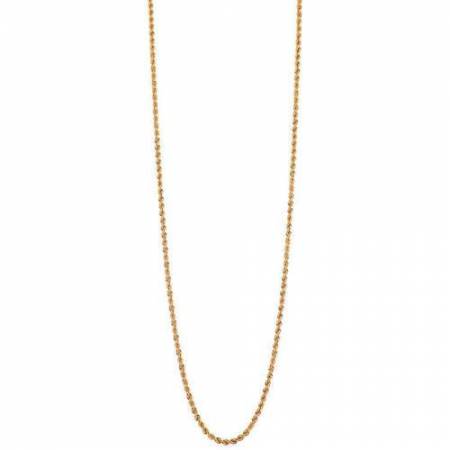 UNOAERRE COLLANA LUNGA CATENA CORDA AD UN FILO OTTONE DORATO PLACCATO IN ORO - 1