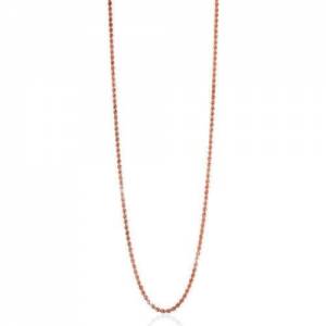 UNOAERRE COLLANA LUNGA Catena Corda A Un Filo Ottone ROSATO Placcato In Oro Rosa - 1