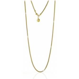 COLLANA UNOAERRE LUNGA CATENA TUBOLARE TONDA OTTONE PLACCATO ORO DORATO - 1