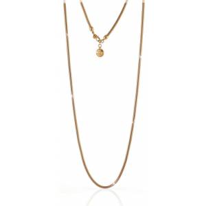 Collana donna Unoaerre modello coda di topo ottone rosato placcato in oro 24kt - 1