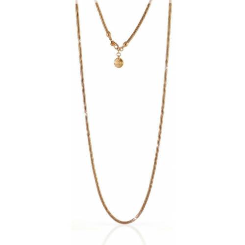 Collana donna Unoaerre modello coda di topo ottone rosato placcato in oro 24kt - 1