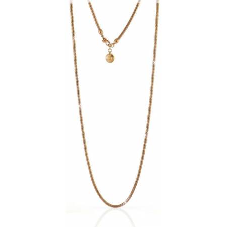 Collana donna Unoaerre modello coda di topo ottone rosato placcato in oro 24kt - 1